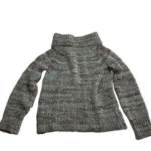 Alpaca Wool Blend Knit Sweater Oversized Chunky Cowl Neck Made in Italy‎